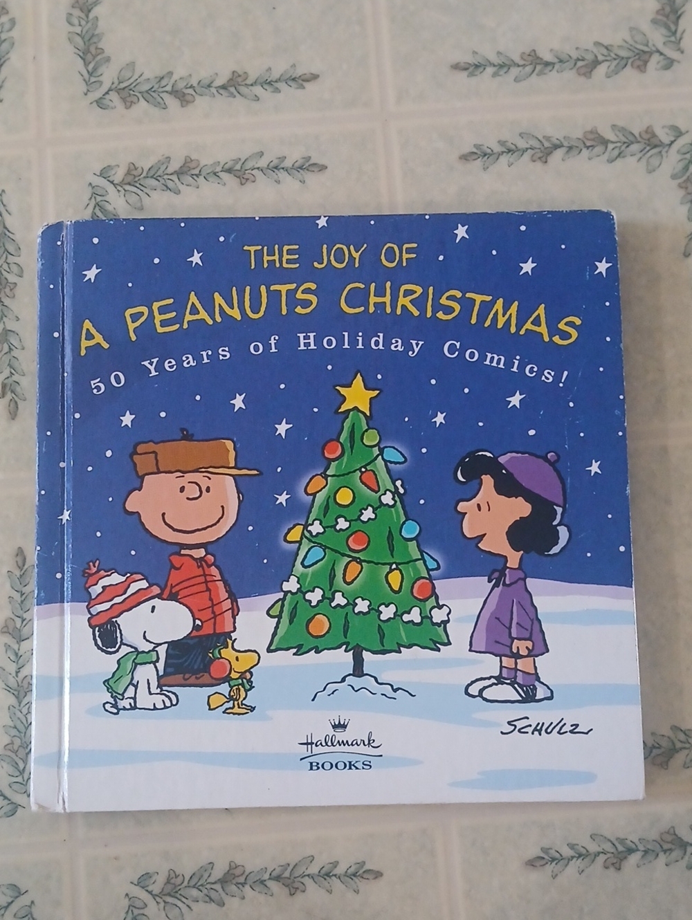 Hallmark Peanuts Christmas Book - Blue Cover with Green Tree